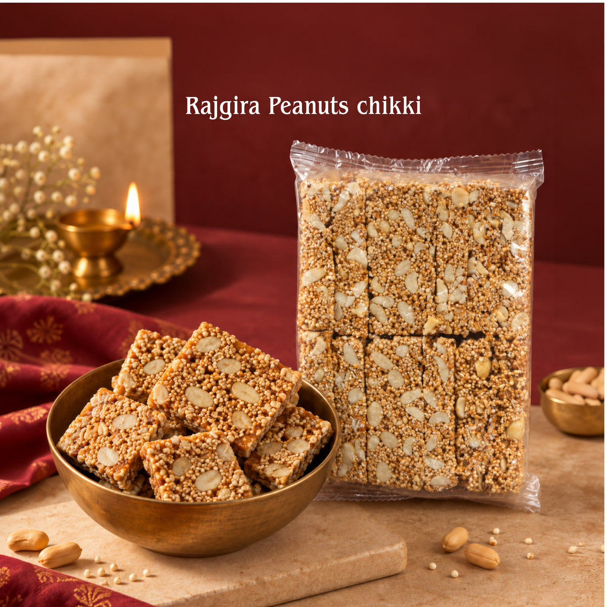Rajgira Peanut Chikki