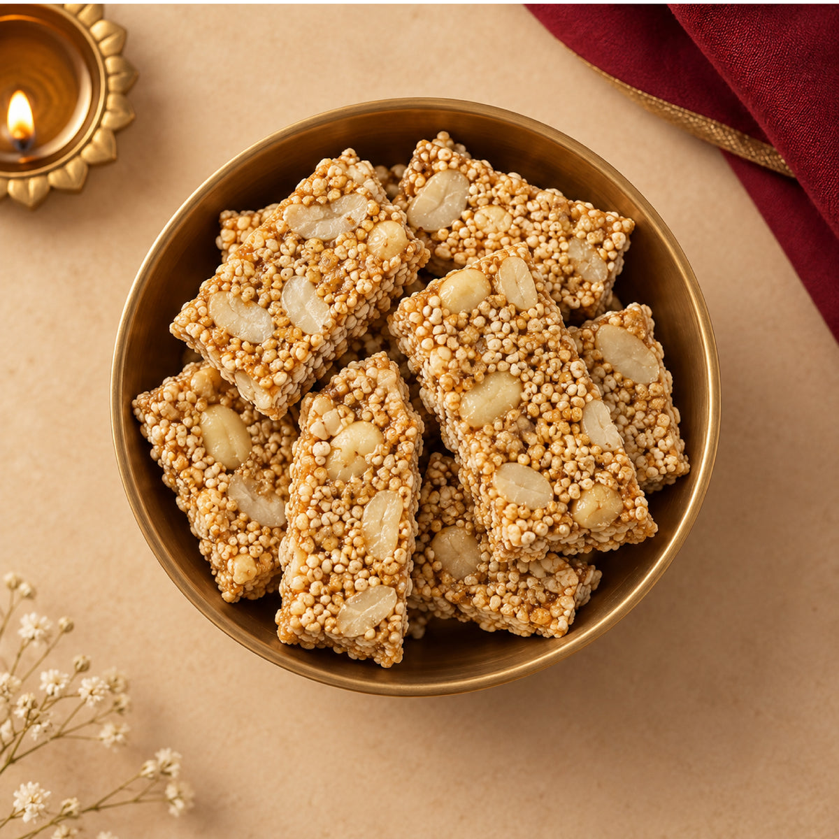 Rajgira Peanut Chikki